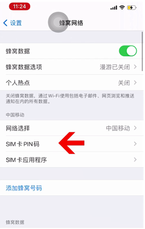 裕安苹果14维修网分享如何给iPhone14的SIM卡设置密码 