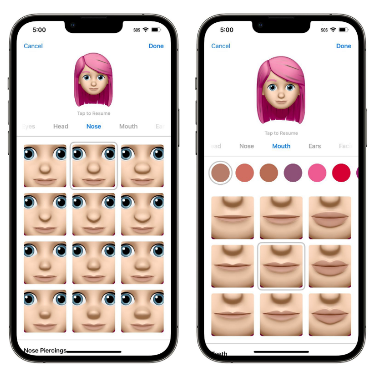 裕安苹果手机维修分享​iOS 16中的拟我表情有了哪些变化和升级 